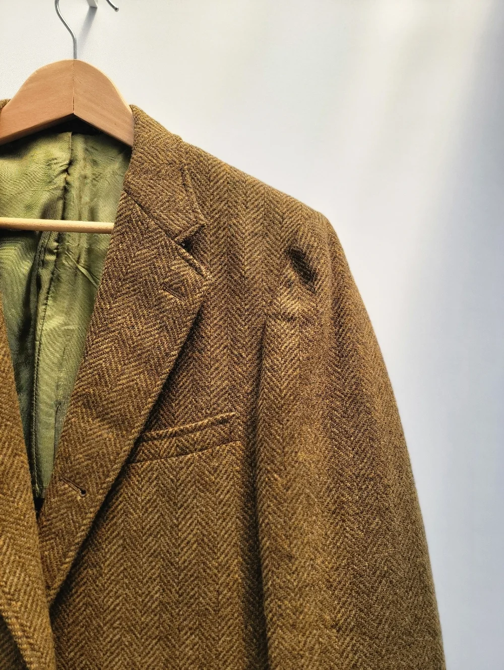 Cricketeers Vtg Union 60s 70s Brown Tweed Wool 2 Button Blazer Mens Size 42R